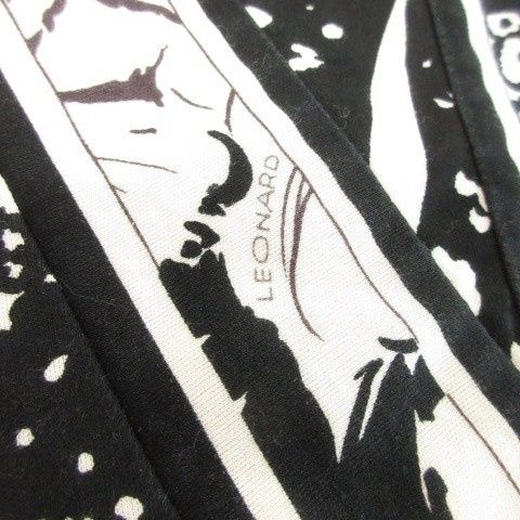 レオナール LEONARD ワンピース ひざ丈 ミモレ ロング 半袖 スクエア