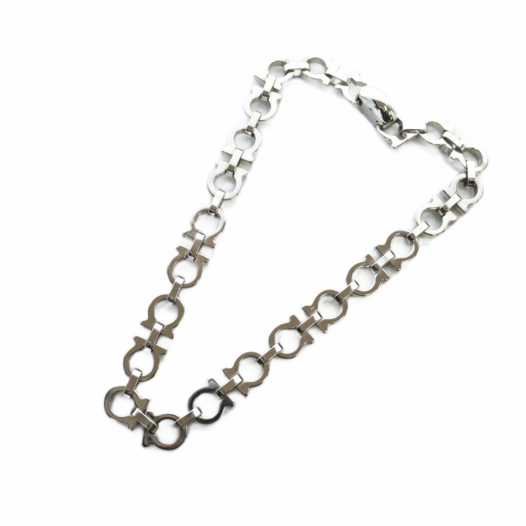 サルヴァトーレフェラガモ Salvatore Ferragamo ネックレス ガンチーニ ロゴ シルバー色 GY 18 MQ