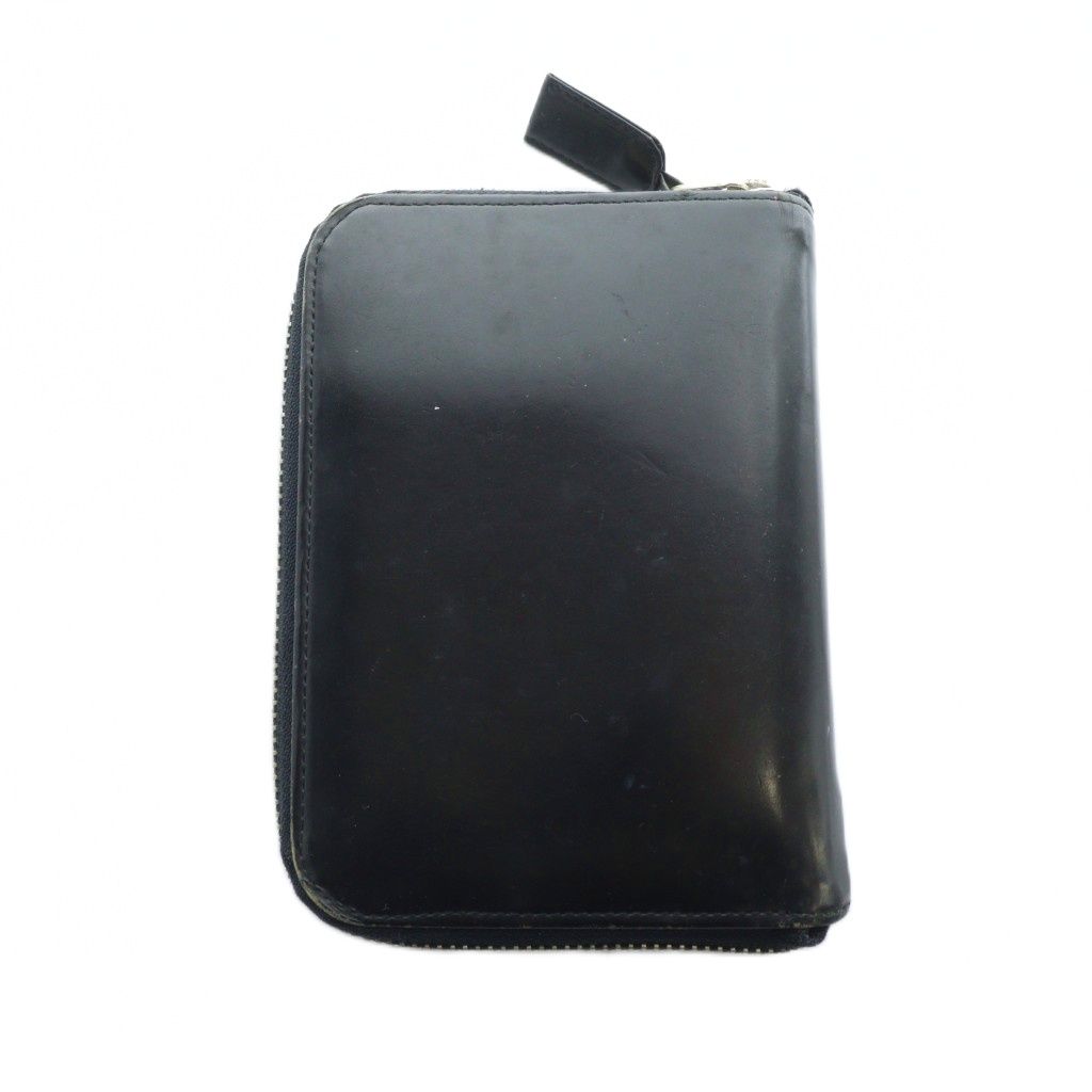 ジャンポールゴルチエ Jean Paul システム手帳カバー ケース ロゴ レザー ラウンドファスナー 黒 ブラック GY 18 |MQ