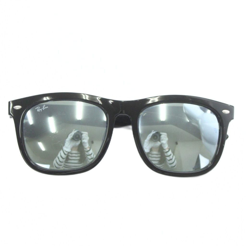 レイバン RAY BAN 眼鏡 サングラス セルフレーム ミラーレンズ スクエア ロゴ 57 19-145 黒 ブラック RB 4260 D XZ GY 18