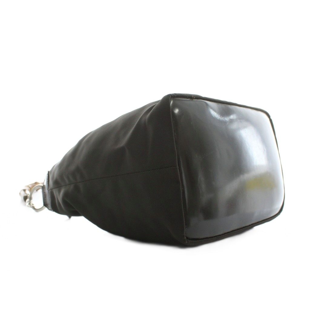 グッチ GUCCI バンブー ハンドバッグ ワンショルダー ナイロン 茶色