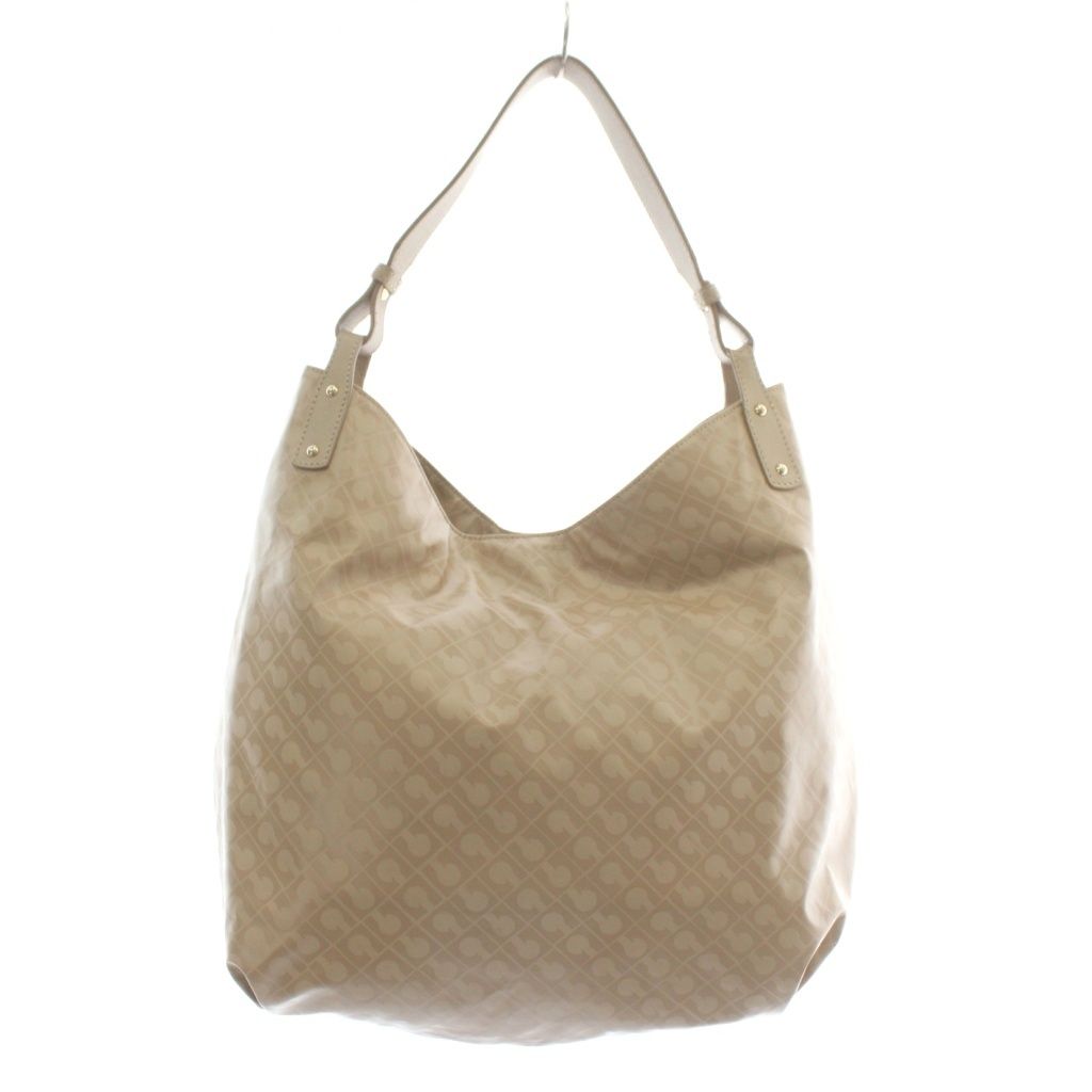 ゲラルディーニ ソフティ トートバッグ ハンド レザー ワンハンドル ロゴ 総柄 ベージュ XZ GY 11