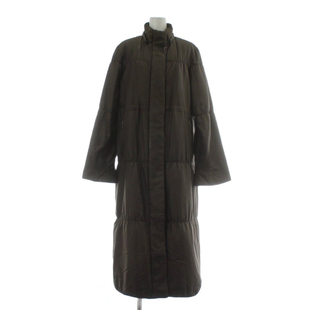 バルマン BALMAIN ダウンコート アウター 絹 シルク ロング ハイネック