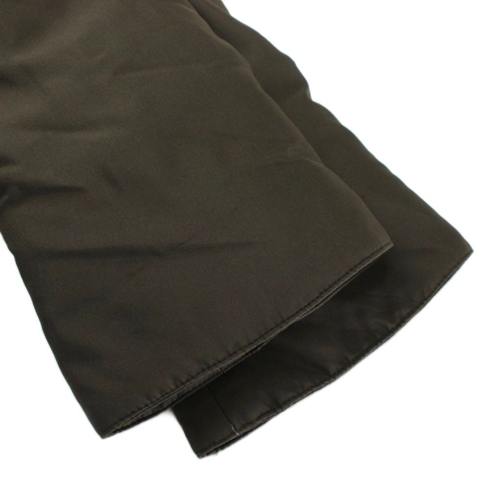  バルマン BALMAIN ダウンコート アウター 絹 シルク ロング ハイネック ジップアップ ロゴ M 茶色 ブラウン XZ GY 18 ダウンジャケット ジャケット アウター