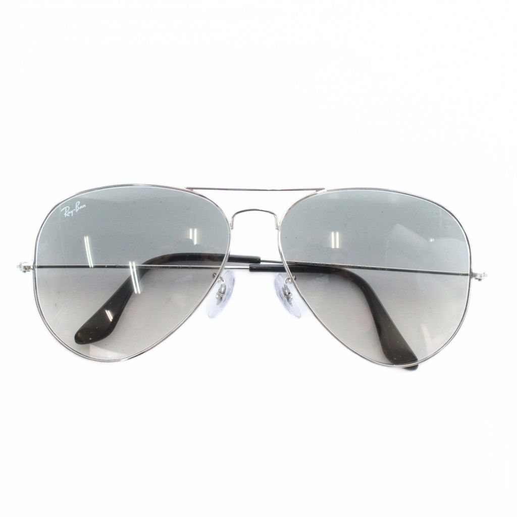 レイバン RAY BAN アビエーター AVIATOR 眼鏡 サングラス メタルフレーム グラデーション ツーブリッジ ティアドロップ 52□14-140 シルバー色 RB 3025 |XZ GY 05
