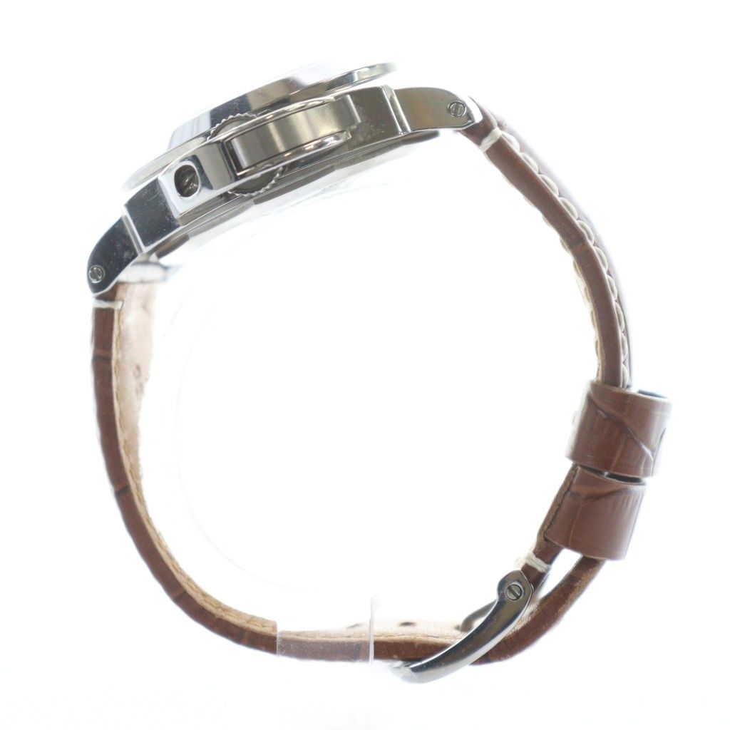  マリーナ ミリターレ Marina Militare GMT 腕時計 ウォッチ 自動巻き レザーベルト カレンダー付き デイト 黒文字盤 シルバー色 GY 18 MQ 腕時計(アナログ) 時計