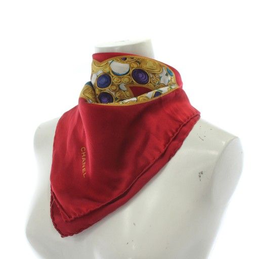 シャネル CHANEL スカーフ 絹 シルク 宝石 ジュエリー ココマーク ロゴ