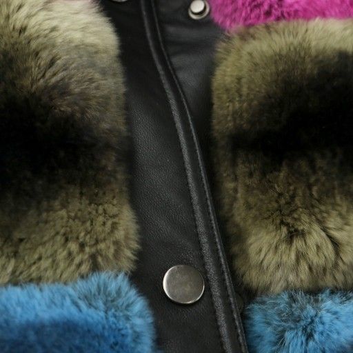 アダージェット adagietto ファーコート ハーフ ミドル レザー 皮革