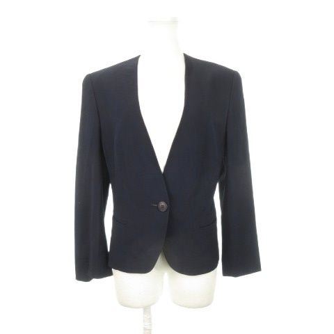 エンポリオアルマーニ EMPORIO ARMANI ノーカラージャケット 40 紺