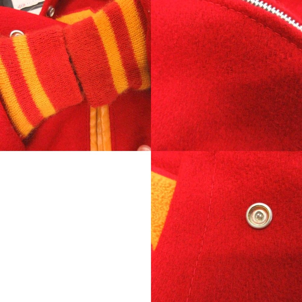 デロング Delong ヴィンテージ スタジャン フード ウール 赤 レッド 18