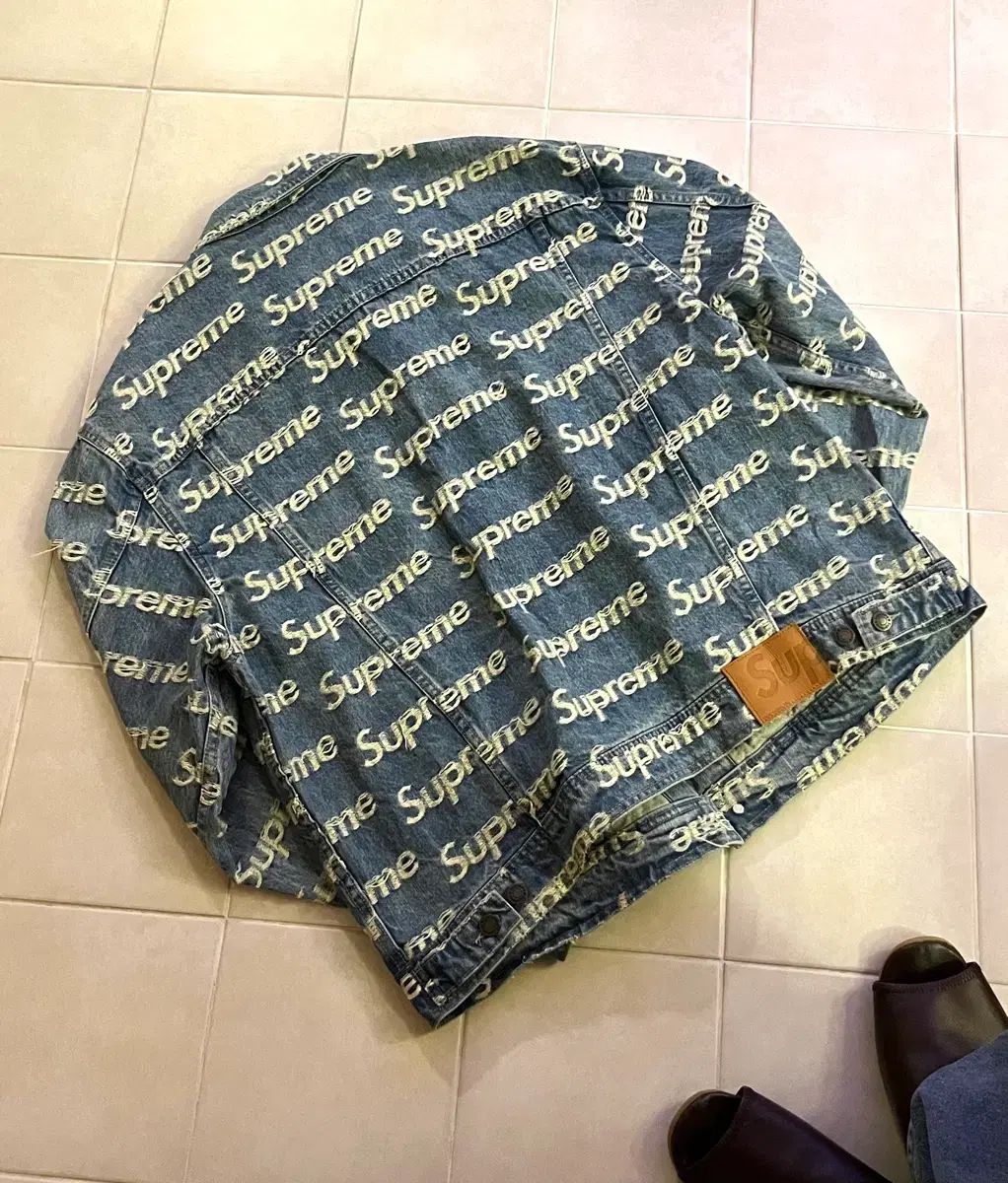 シュプリーム プレイド デニム ジャケット