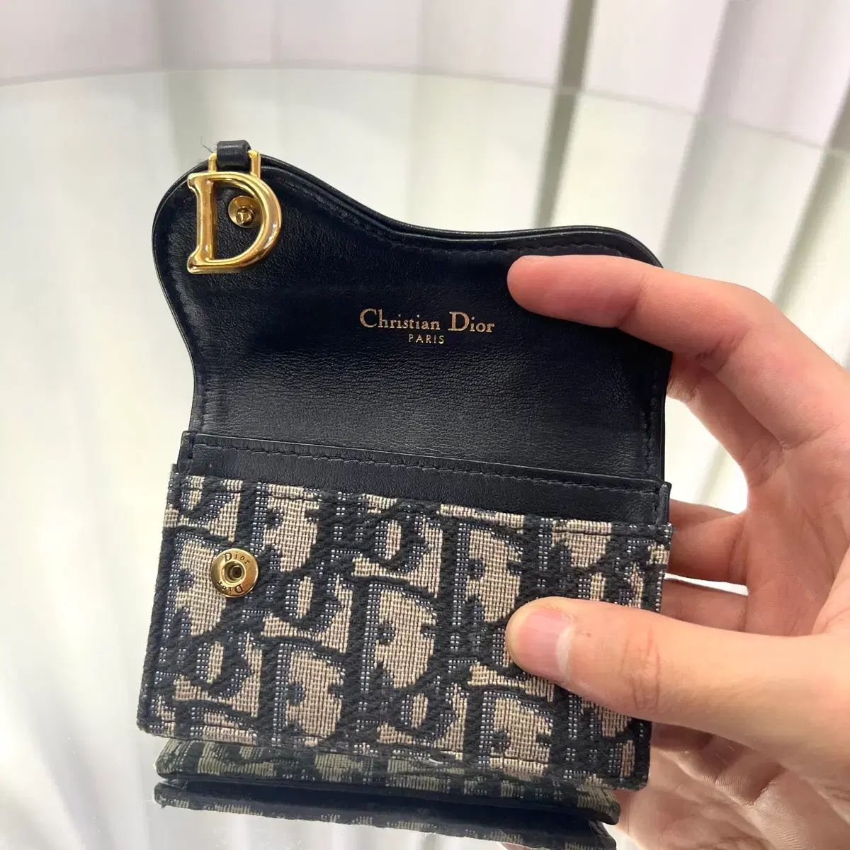  ディオール オブリーク ジャカード サドル ブルーム トレカケース 財布 長財布 小物