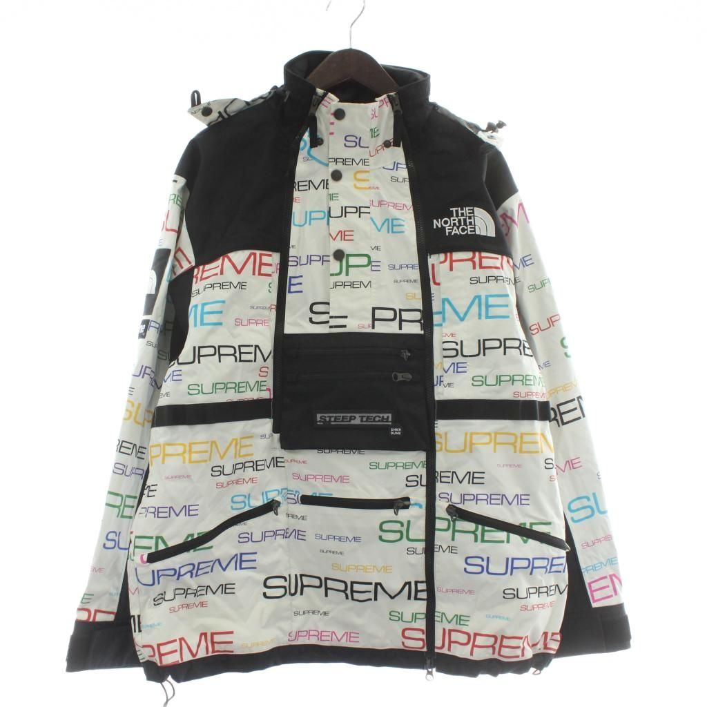 ザノースフェイス THE NORTH FACE × シュプリーム Supreme 21 AW スティープ テック アポジー ジャケット Steep Tech Apogee Jacket マウンテンパーカー ナイロン 総柄 ロゴ L マルチ