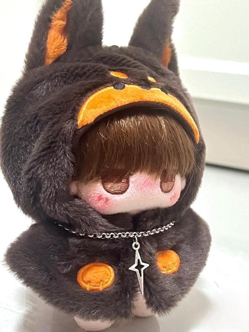 10-12cm ぬい服 ぬいぐるみ服 いつぬい もこもこ フード付きポンチョ