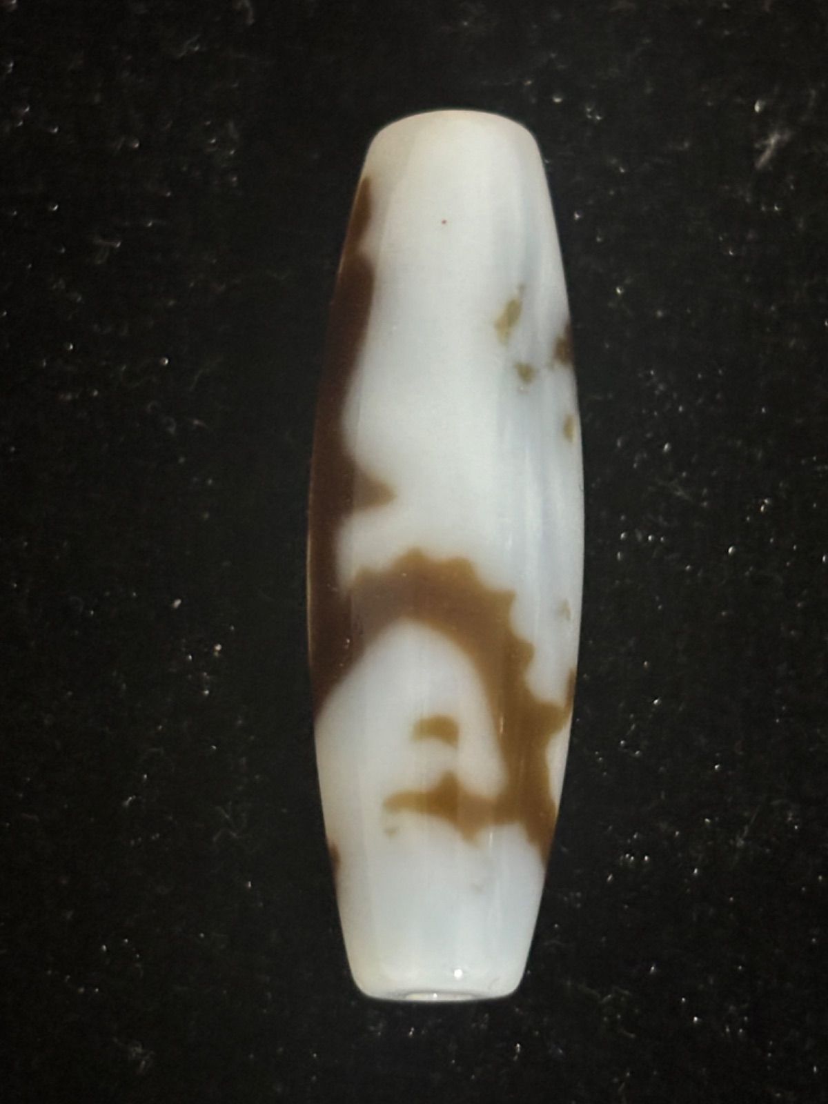 藏傳天珠 騎龍観音白天珠 風水