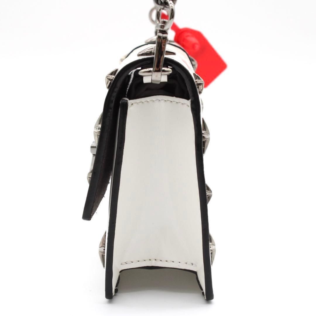 極美品】JIMMY CHOO スタースタッズ チェーンショルダー ホワイト