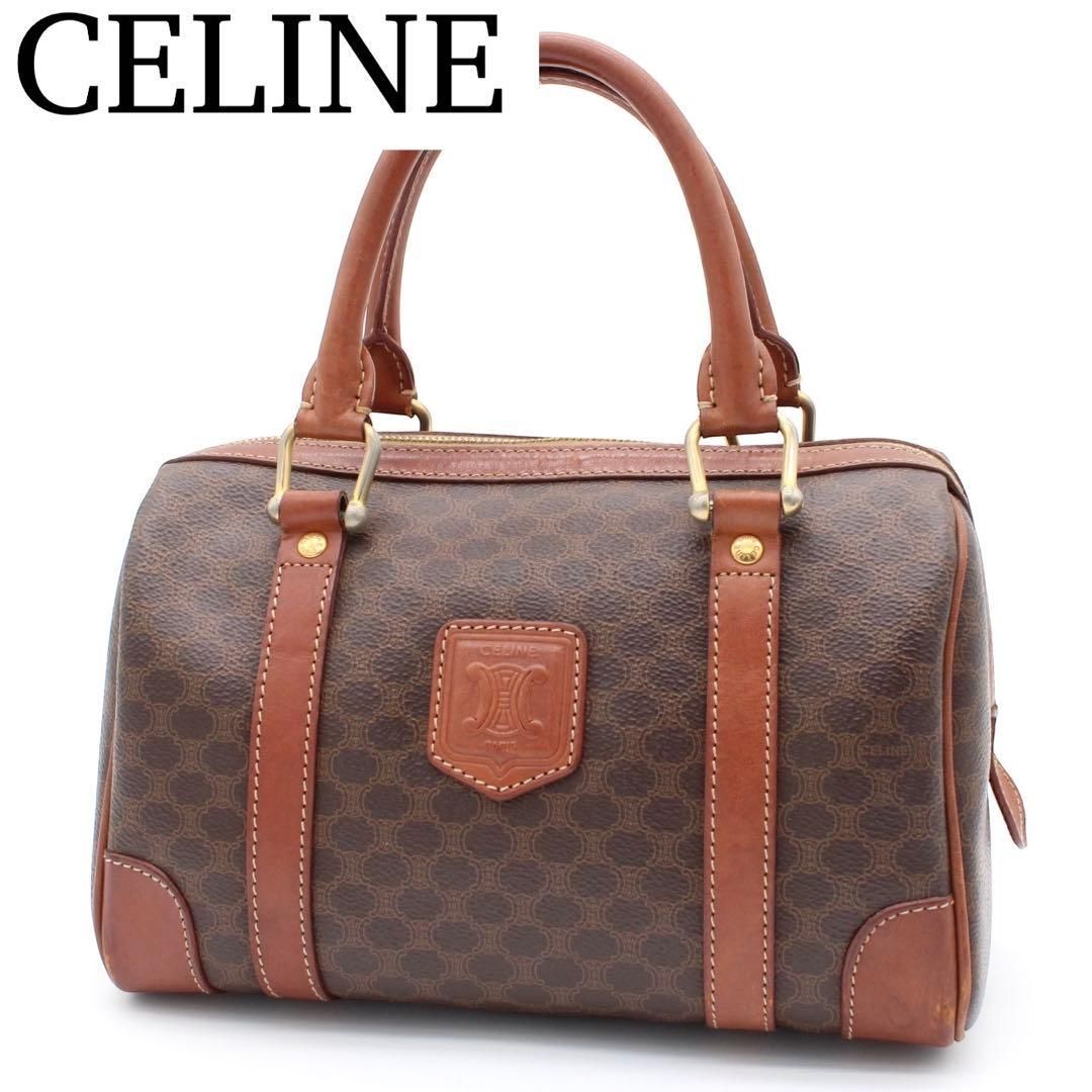 美品】CELINE セリーヌ マカダム柄 ミニボストンバッグ 25 トリオンフ