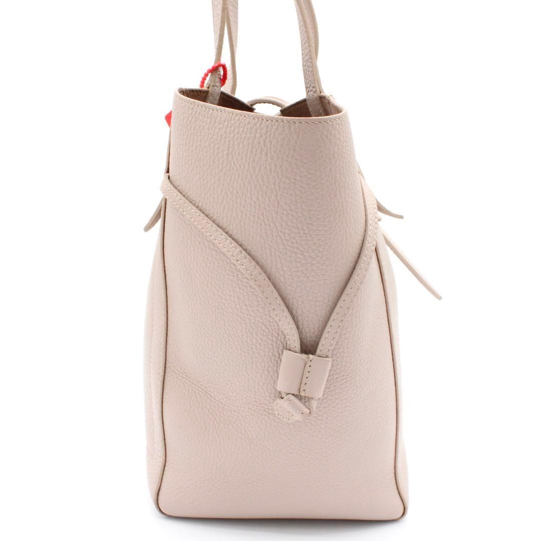 極美品】FURLA NET レザー トートバッグ A4収納可 ピンクベージュ