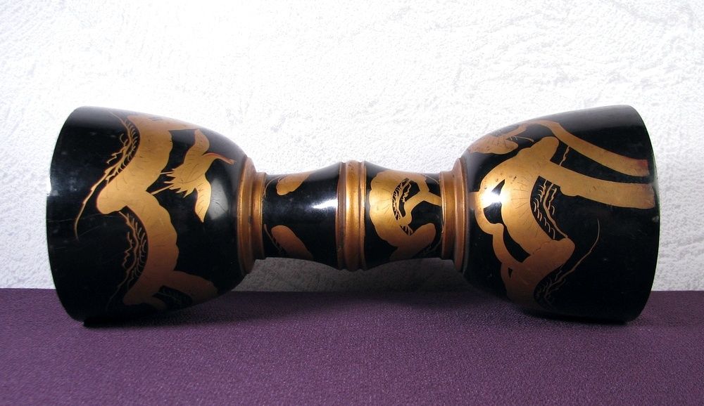 時代和楽器 蒔絵小鼓 大型 胴のみ 25 L 011