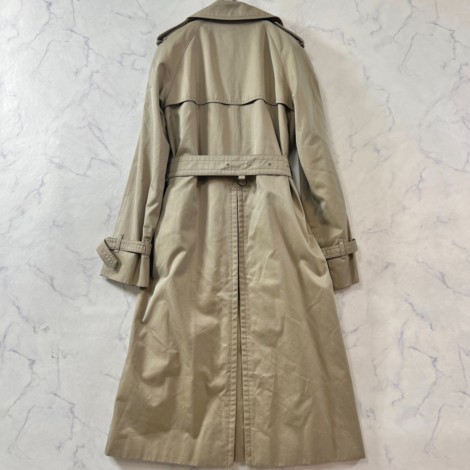 美品 アクアスキュータム トレンチコート ロング 光沢 ライナー 2way 