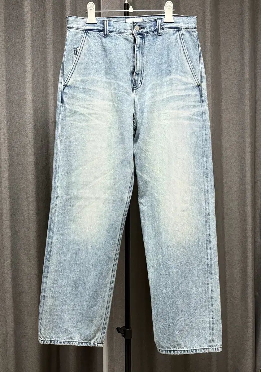 OURSELVES アワーセルブス 24FW オーガニック コットン リラックスド デニム ブリーチ 3サイズ