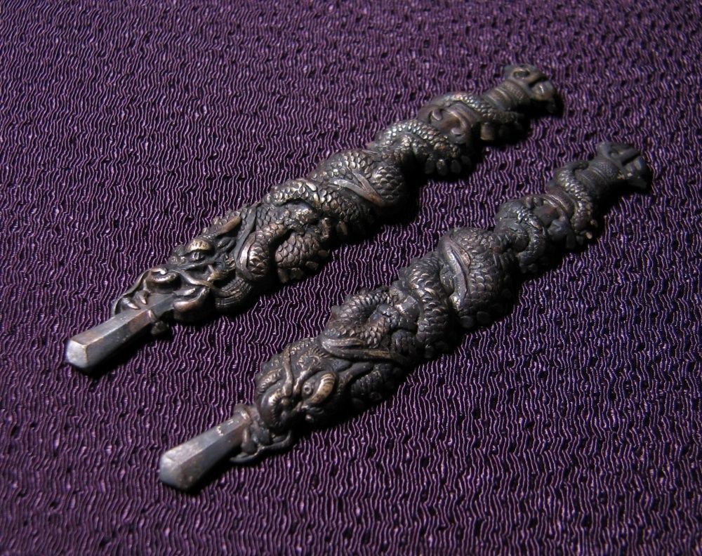 時代武具 目貫 倶利伽羅の図 25 l 009