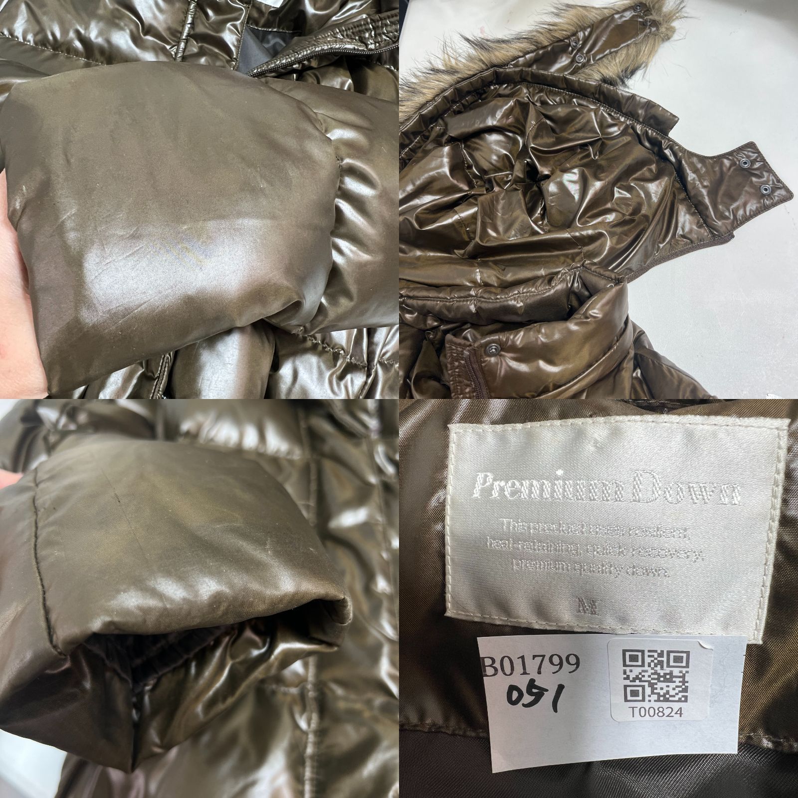 M オールドユニクロ ダウンジャケット フード ファー 3way ロング 羽毛 