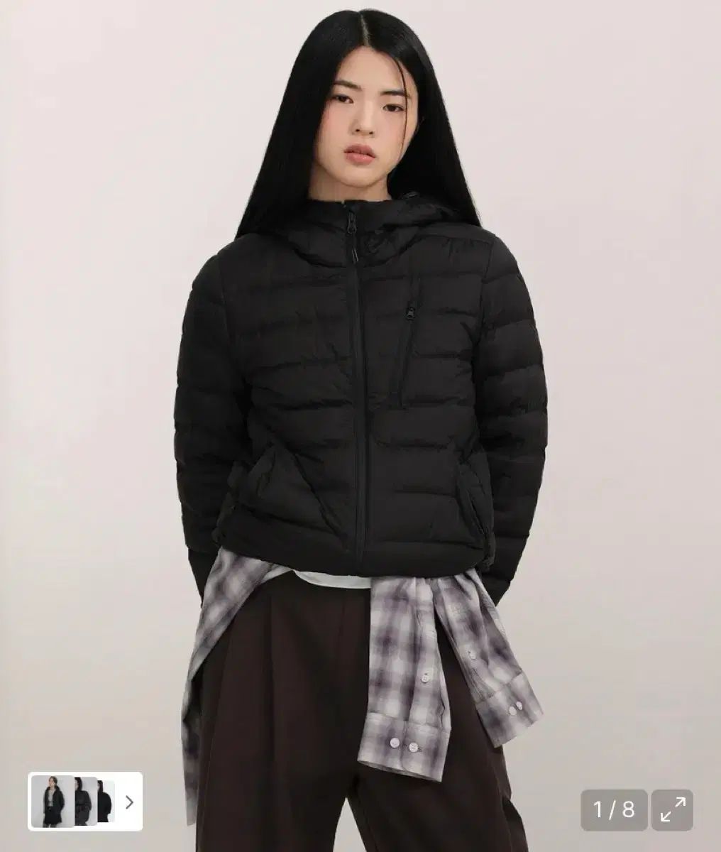 ムシンサ シティ レジャー ウィメンズ フーディー ダウン ジャケット ブラック