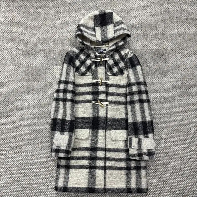トミーヒルフィガー CHECK フード ダッフルコート v0254 - メルカリ