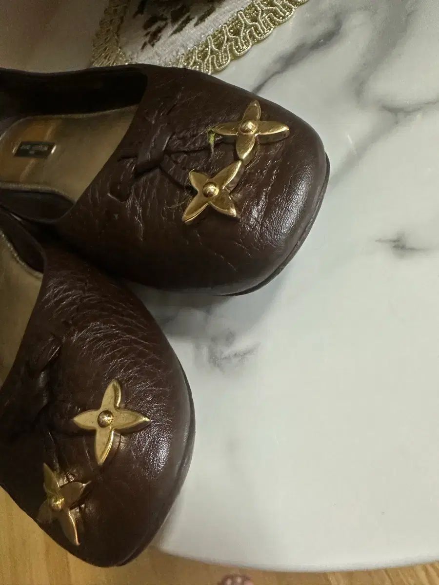  ルイヴィトン ブラウン フラット シューズ 36 5 フラットシューズ バレエシューズ パンプス