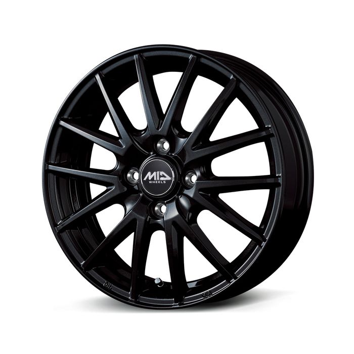 ホイール4本セット 15インチ 5 J 43 4 H 100 SQ 27 メタリックブラック