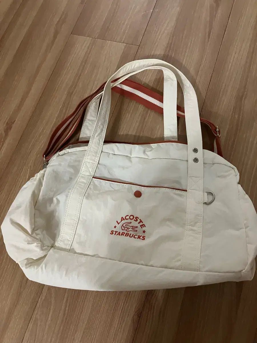 ラコステ x スターバックス コラボ マルチバッグ アイボリー - メルカリ