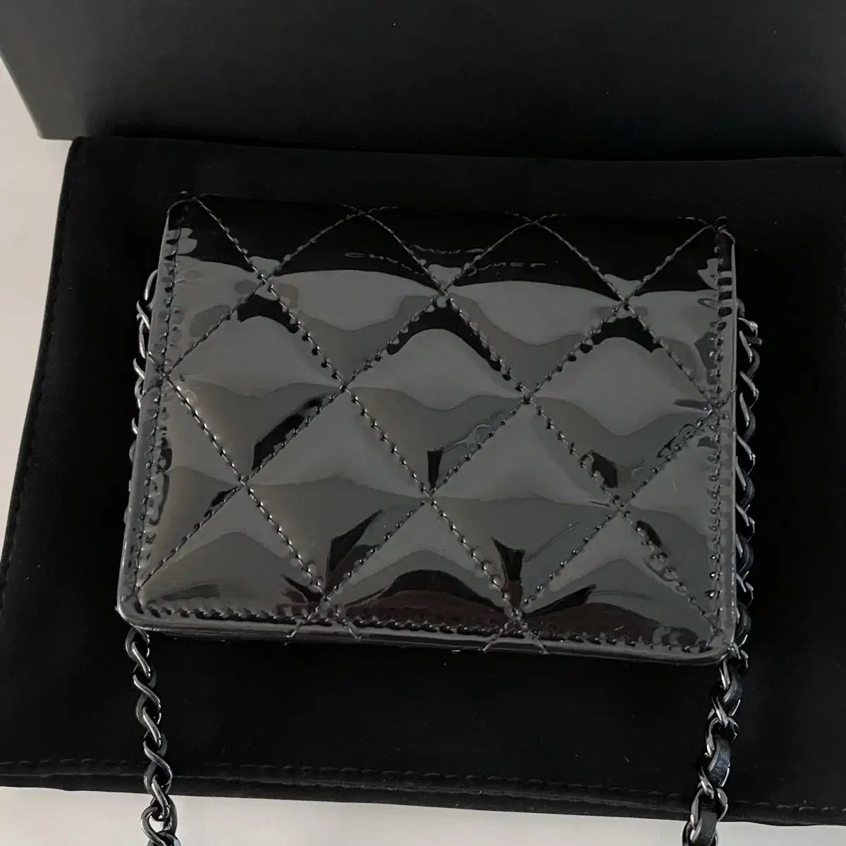 S級 CHANEL ブラック ペンダント チェーン 財布 クロスバック バッグ AP 1730