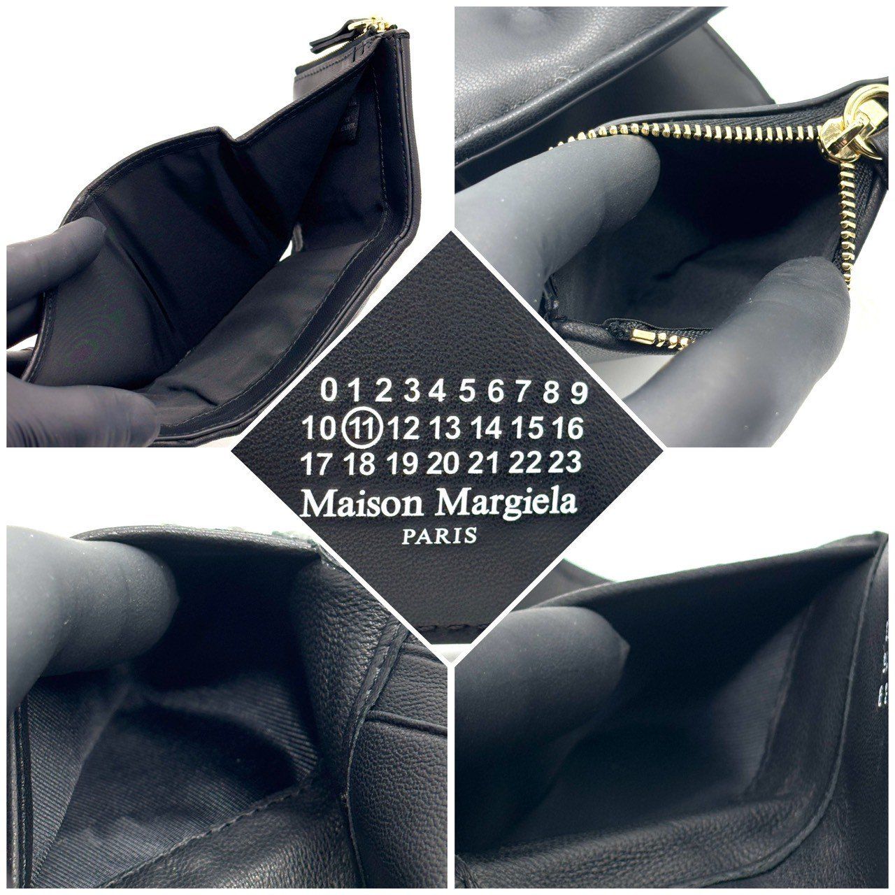 質感で魅せる黒の個性】 Maison Margiela メゾンマルジェラ 三つ折り