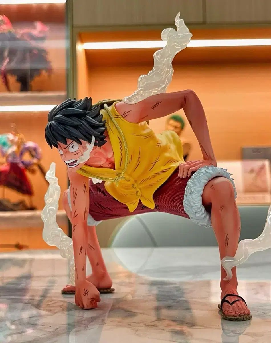 ONE PIECE licking dog 頂上決戦 ルフィ レジン フィギュア