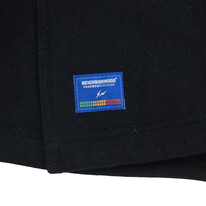 美品 希少 07 ネイバーフッド フラグメント ライダース Pコート ウール M NEIGHBORHOOD（ネイバーフッド） 07AW ×FRAGMENT DESIGN FR.PEA/M-COAT