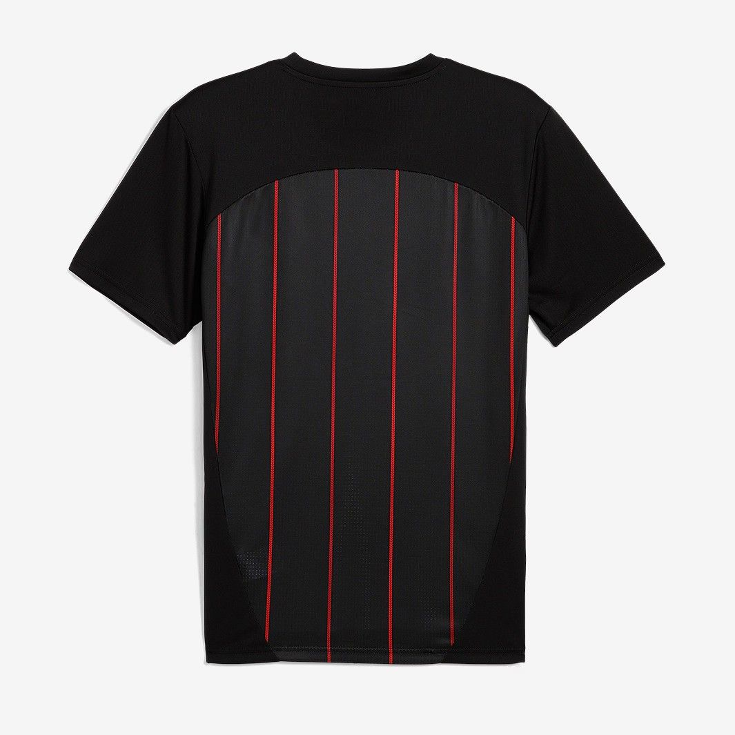 Puma ACミラン 24 25 プレマッチ 半袖 Tシャツ 黒 赤
