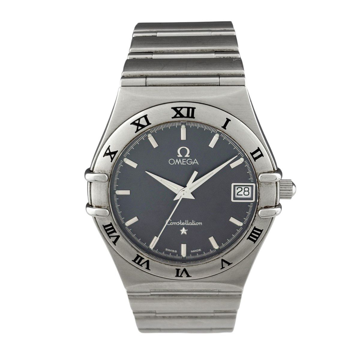 オメガ OMEGA コンステレーション 1512 40 腕時計 SS クォーツ グレー メンズ
