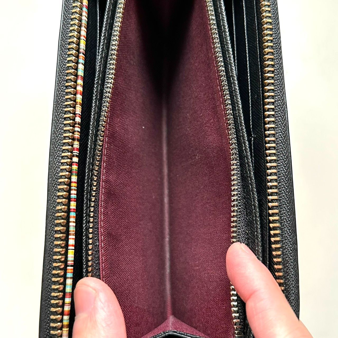 ポールスミス Paul Smith 長財布 ジップストローグレイン2 ブラック