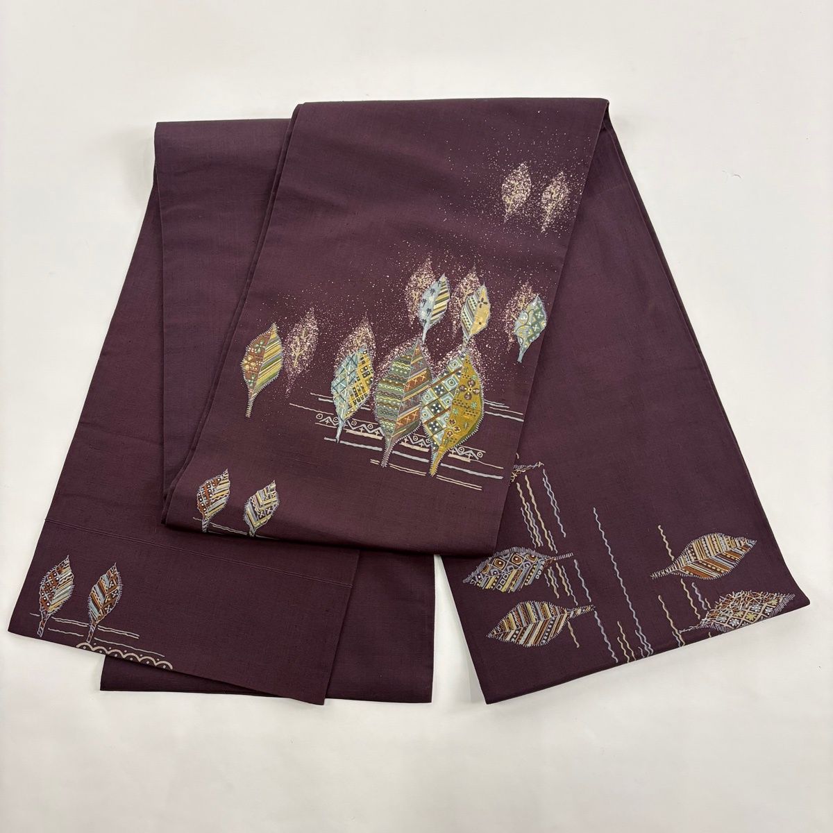  紬 身丈162 cm 裄丈67 M 袷 袋帯セット 縦縞 灰色 正絹 秀品 紬 着物