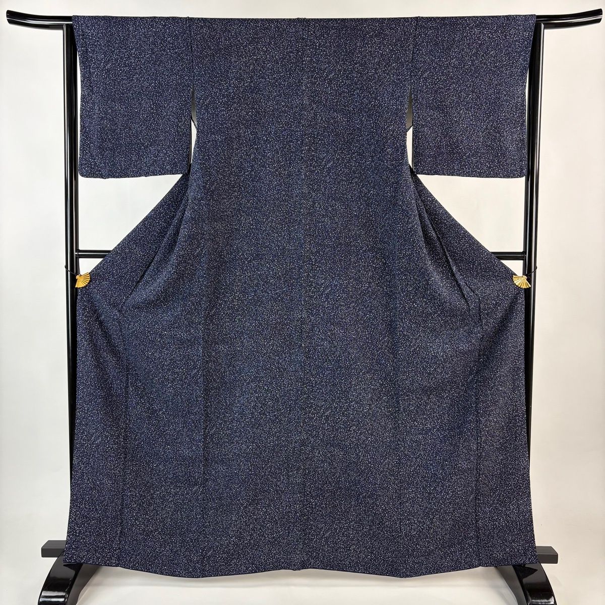 小紋 身丈162 cm 裄丈64 M 袷 幾何学模様 濃紺 正絹