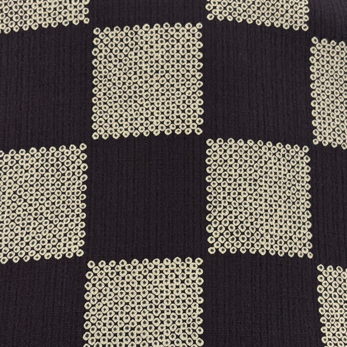 付け帯 秀品 作り帯 市松 焦茶色 正絹