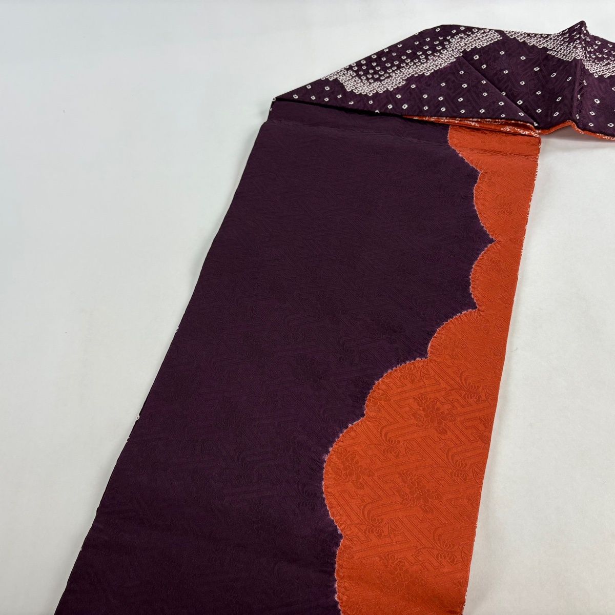 美品】 名古屋帯 秀品 草花 雲文 絞り 濃紫 正絹 【中古】 - メルカリ