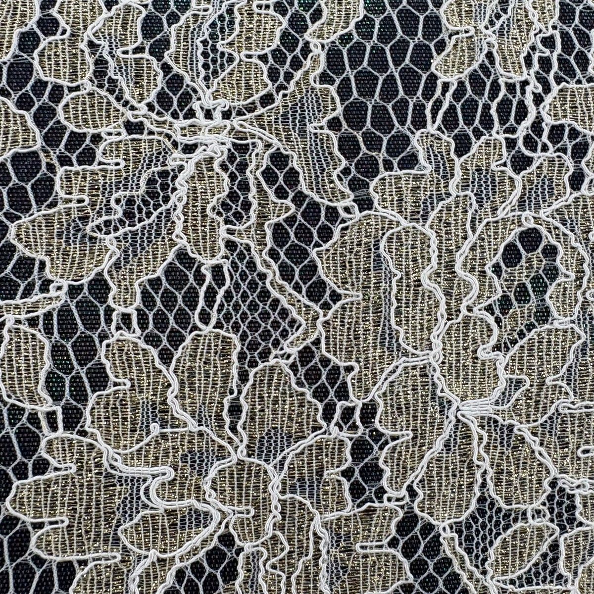 袋帯 秀品 じゅらく 落款 草花 幾何学模様 箔 金糸 灰色 お太鼓柄 正絹