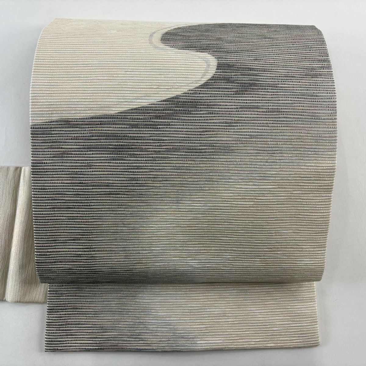 美品】 名古屋帯 秀品 霞 金糸 銀彩 クリーム 正絹 【中古】 - メルカリ