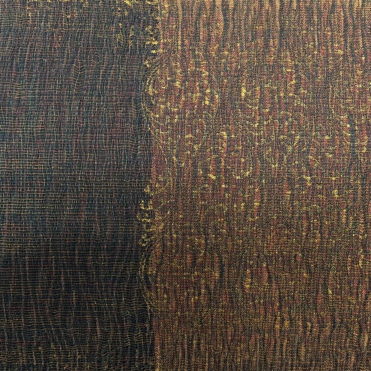 袋帯 秀品 やまと 立涌 段縞 箔 金糸 焦茶色 六通 正絹