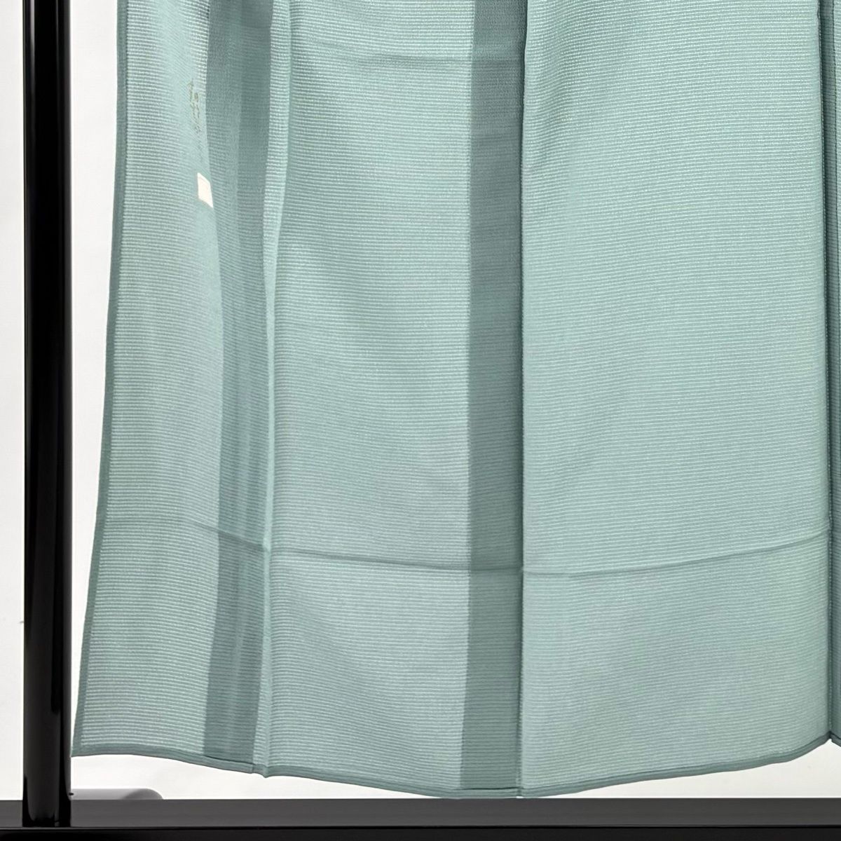 色無地 身丈152 cm 裄丈61 S 薄物 絽 伊と幸 落款 証紙 青灰色 正絹 秀品 一つ紋