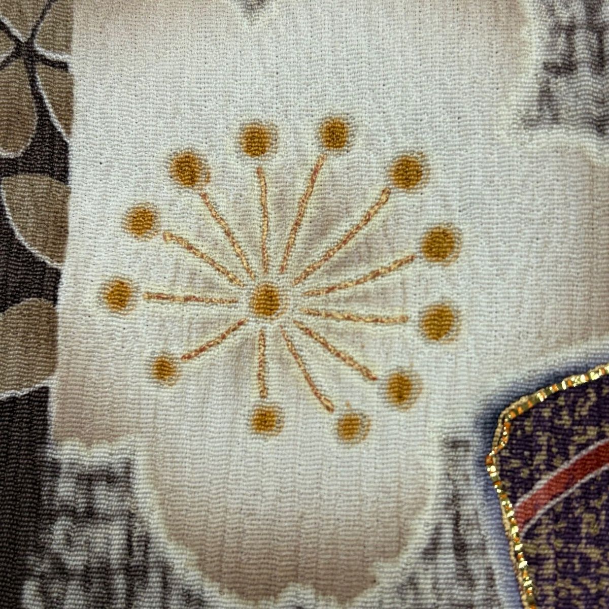  振袖 身丈169 cm 裄丈67 M 袷 手鞠 桜 箔 金彩 青紫 正絹 秀品 振袖 着物