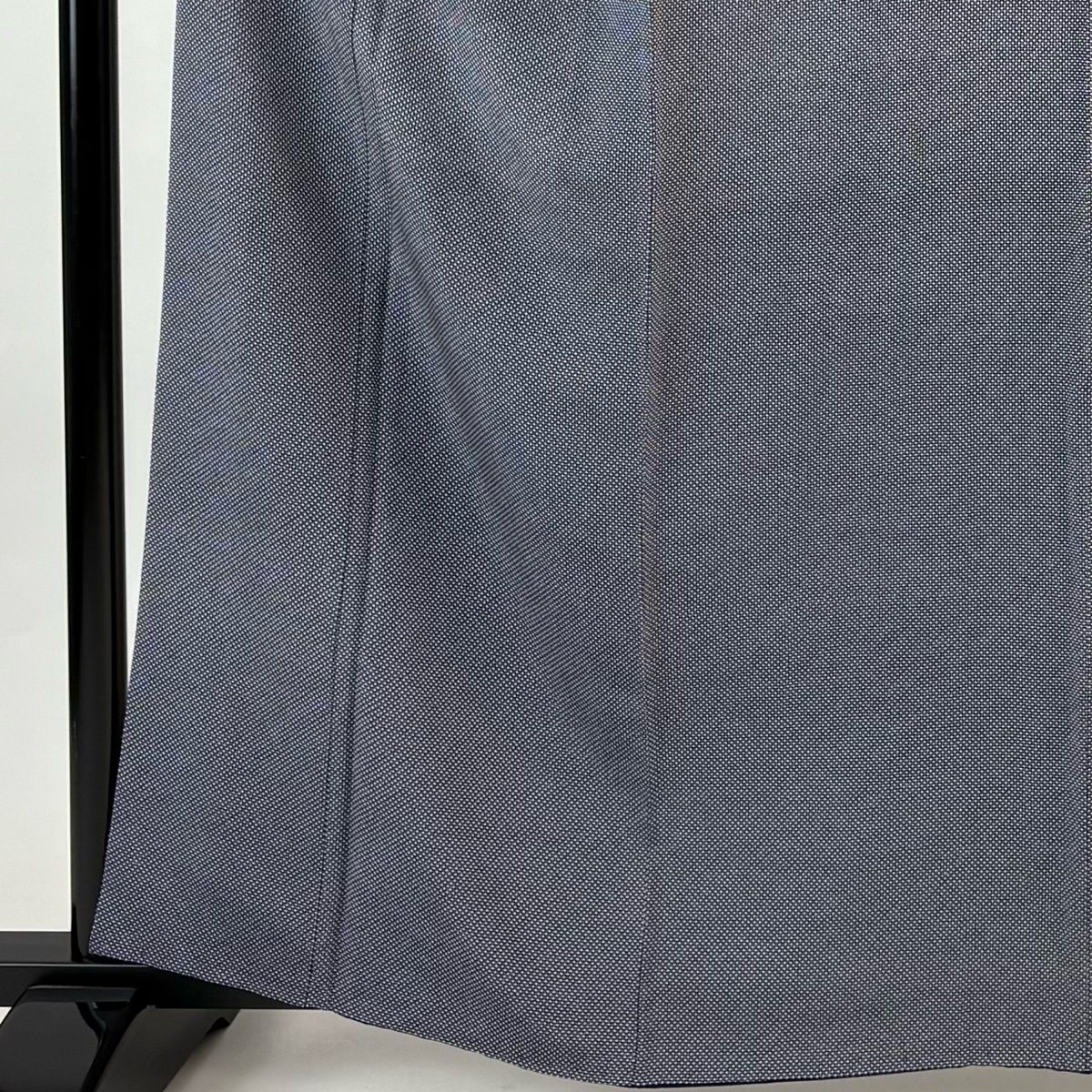 小紋 身丈161.5 cm 裄丈64 M 袷 落款 幾何学模様 濃紺 正絹 秀品