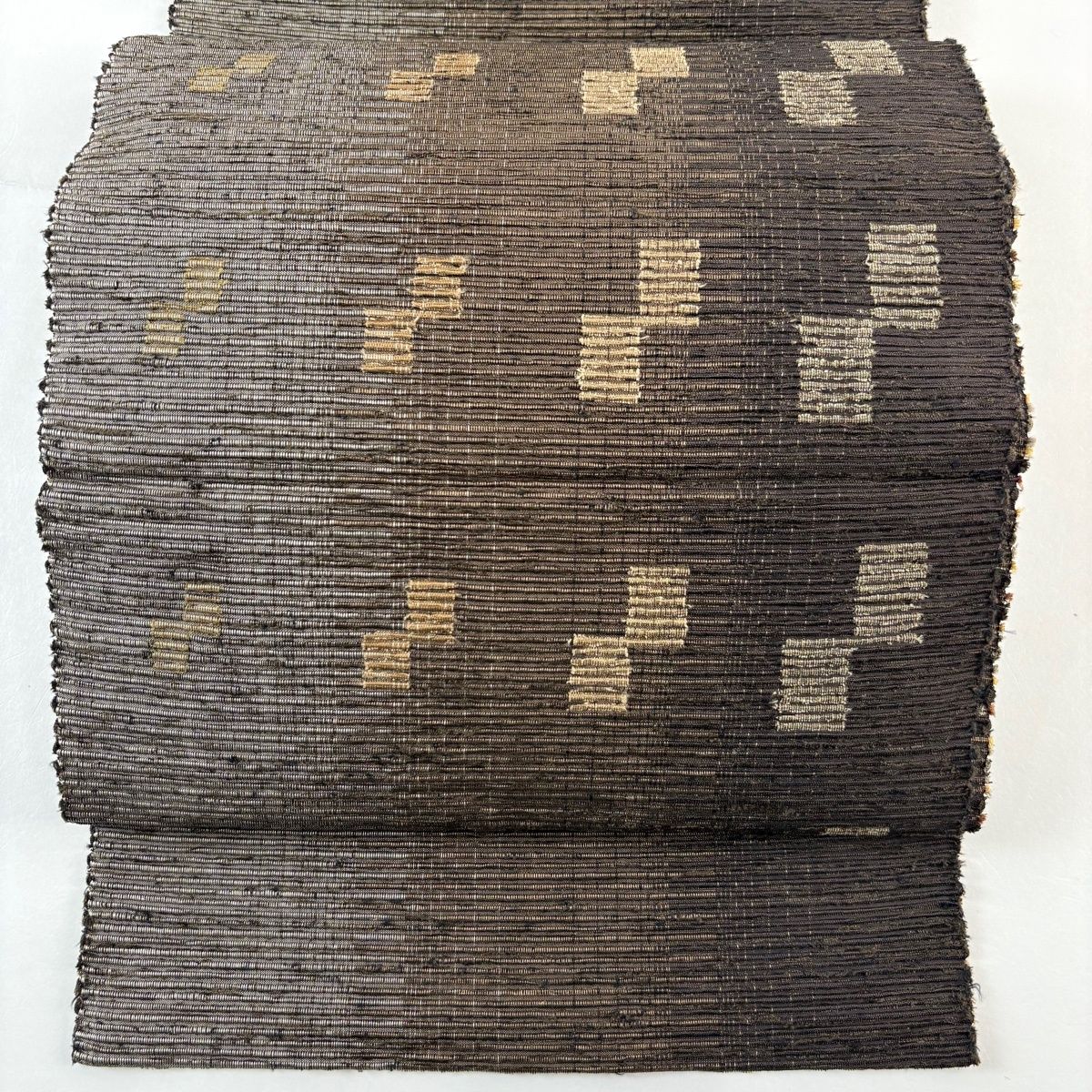 美品】 名古屋帯 名品 松葉仕立て トンネル仕立て 八寸名古屋帯 紬地